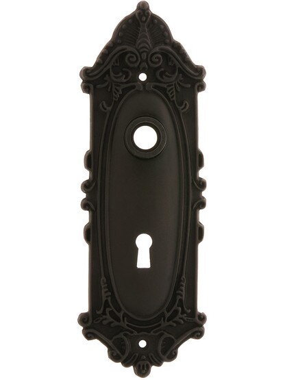 Largo Pattern Forged Brass Back Plate With Keyhole